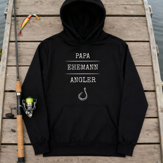 Hoodie - Papa, Ehemann, Angler