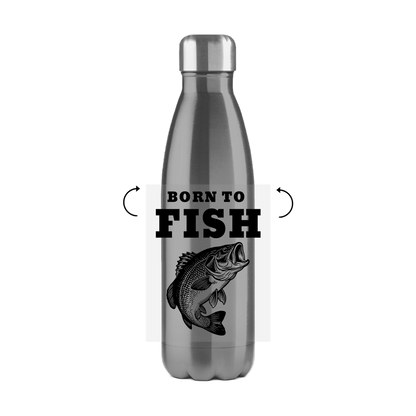 Edelstahl-Thermoflasche - Born To FISH