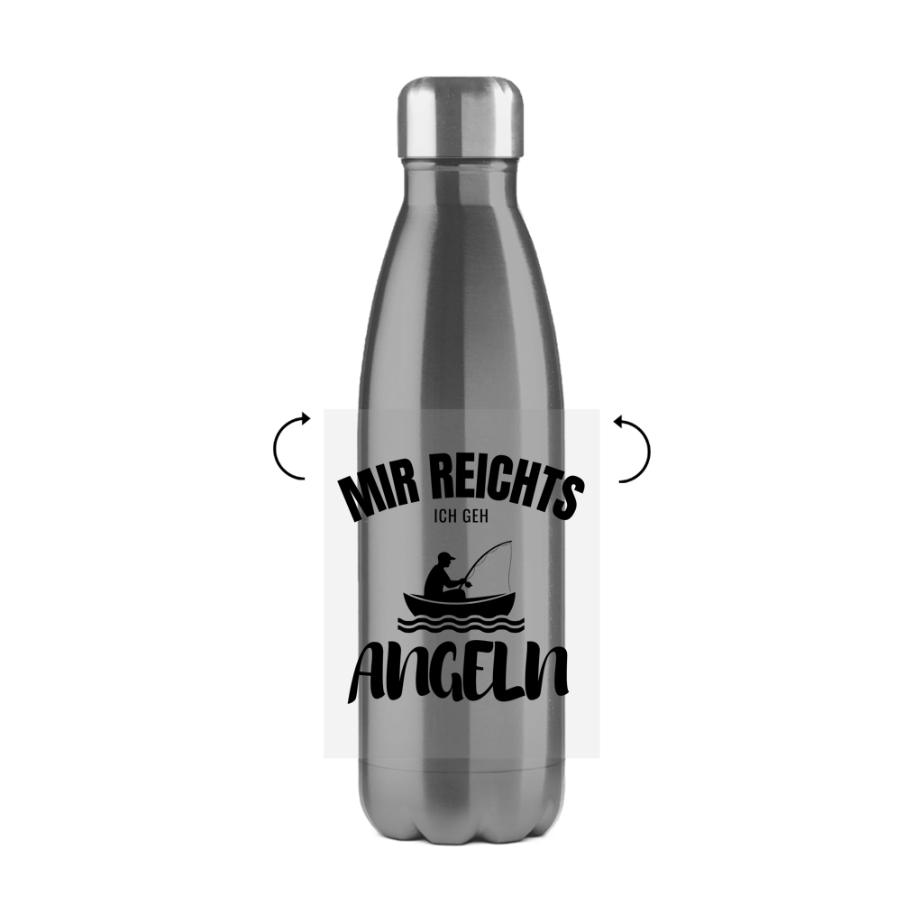 Edelstahl-Thermoflasche - Mir reichts ich geh angeln