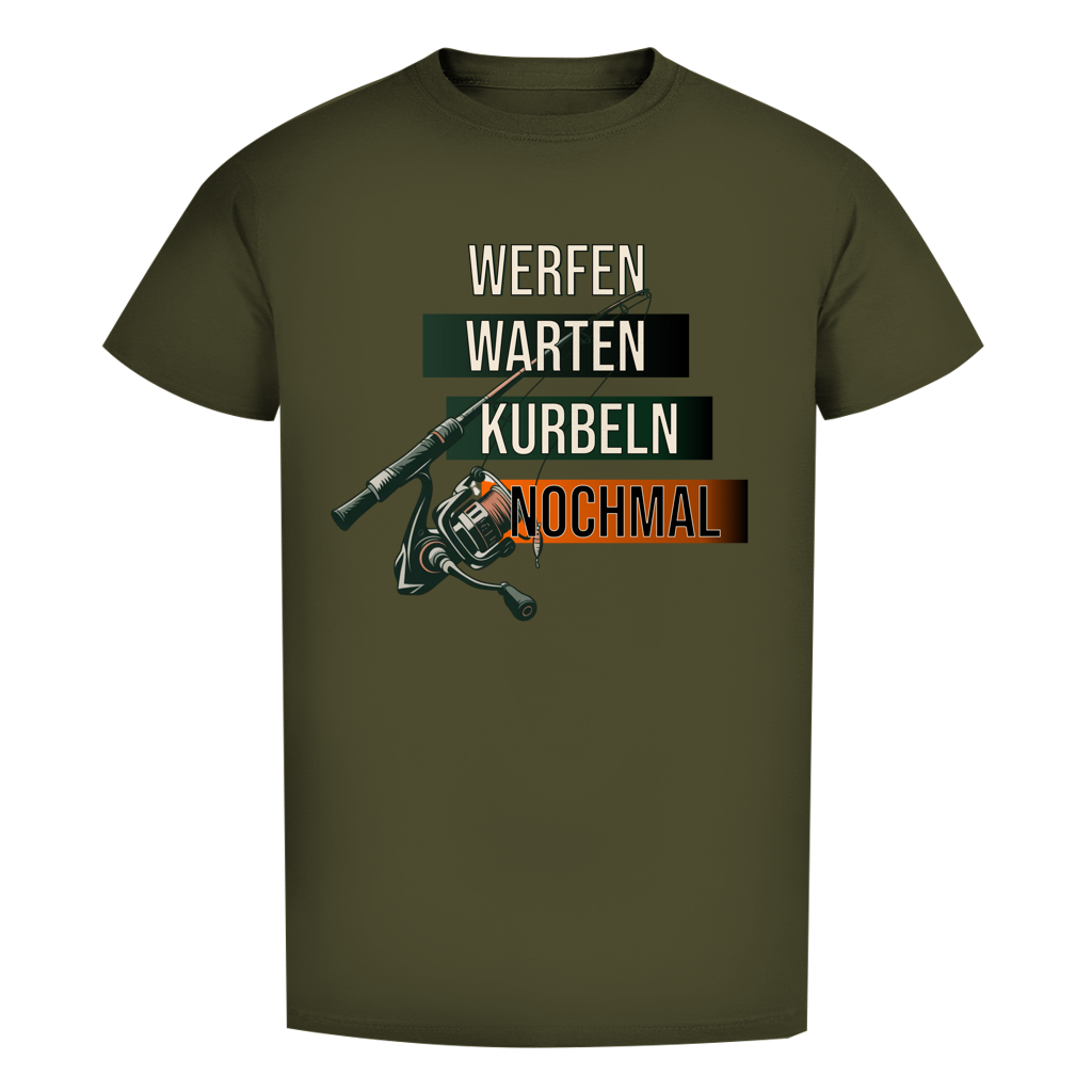 T-Shirt- Werfen, Warten, Kurbeln, Nochmal