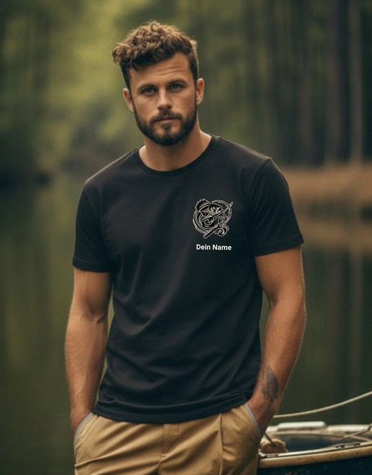 T-Shirt- Angler Batch mit Namen