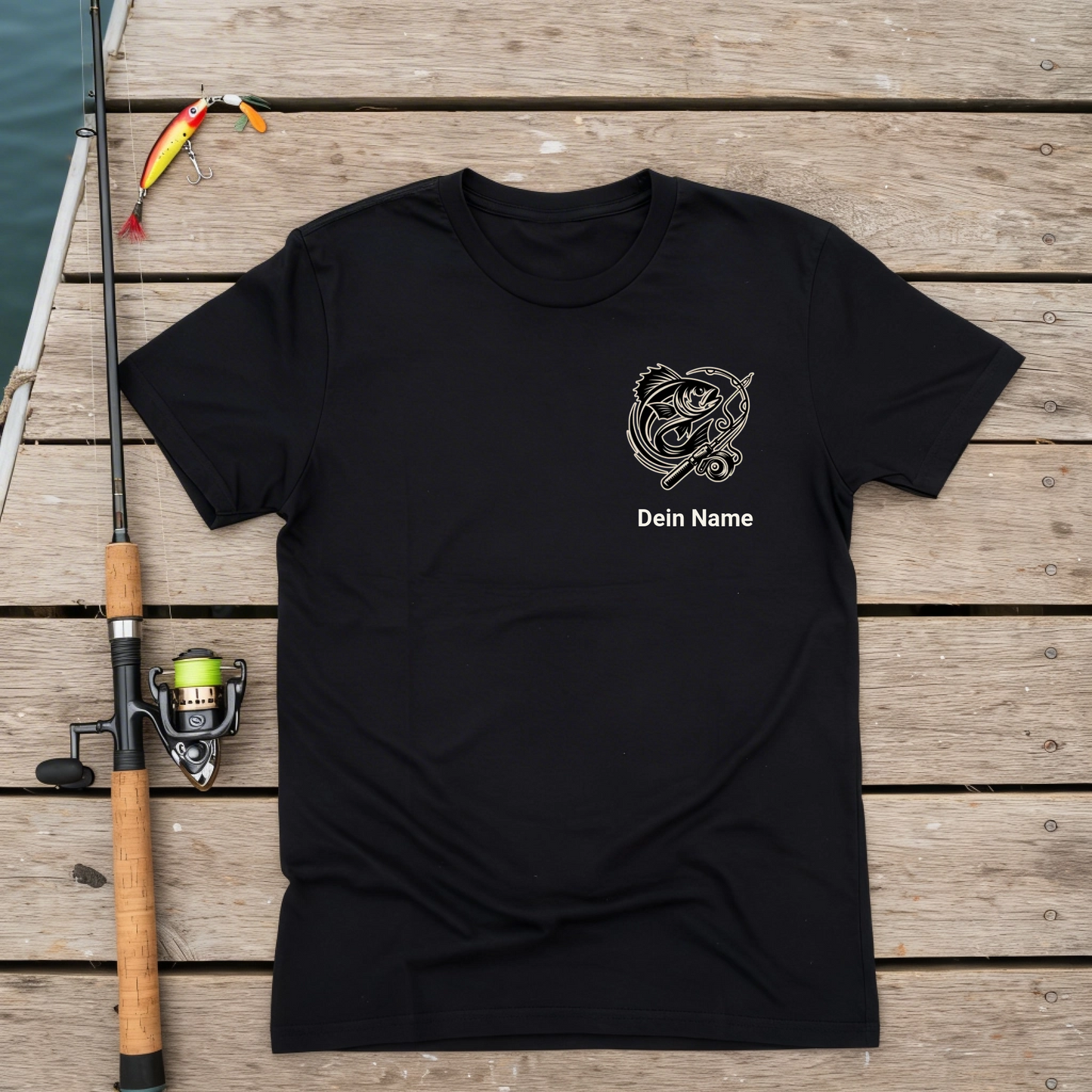 T-Shirt- Angler Batch mit Namen