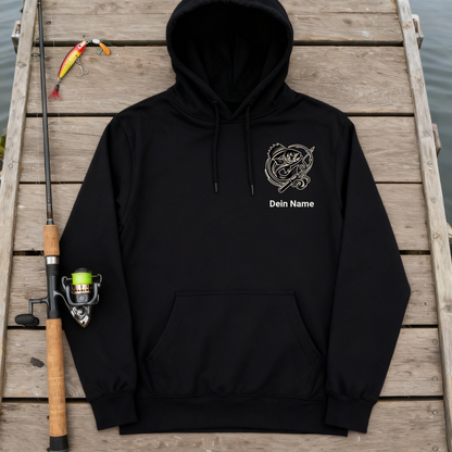Hoodie - Angler Batch mit Namen