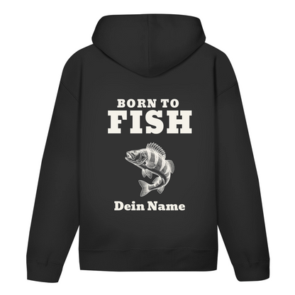 Hoodie - Born to Fish - personalisiert mit Namen und Fisch