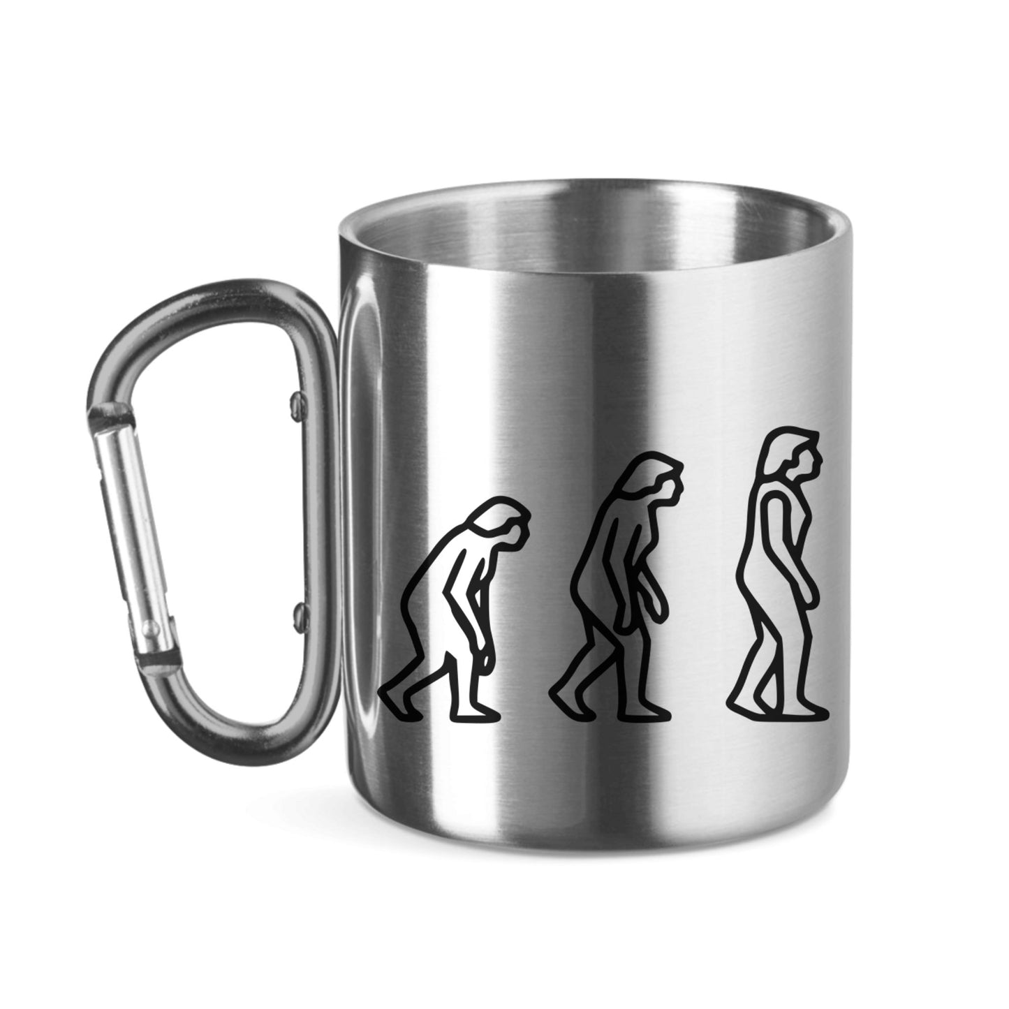 Edelstahltasse mit Karabinergriff - Angler Evolution