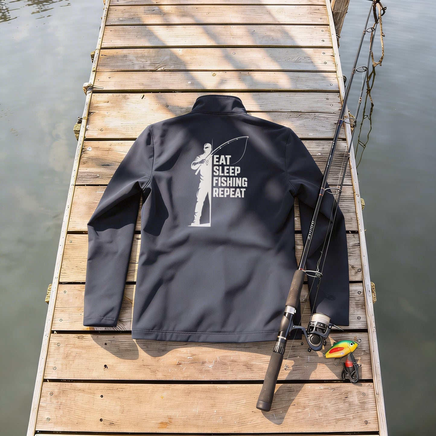 Softshelljacke - Eat, Sleep, Fishing, Repeat