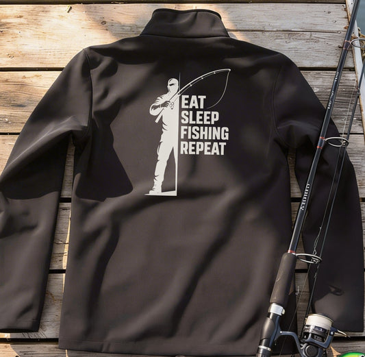 Softshelljacke - Eat, Sleep, Fishing, Repeat