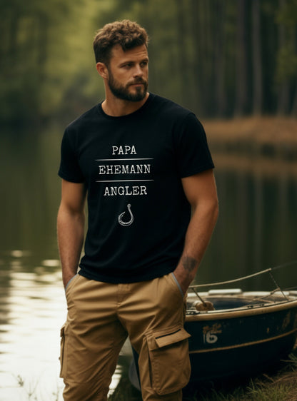 T-Shirt- Papa, Ehemann, Angler
