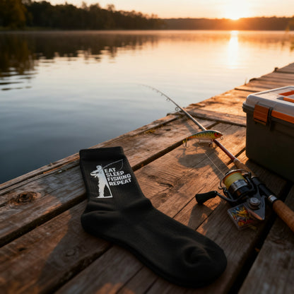 Socken - Eat, Sleep, FISHING, Repeat